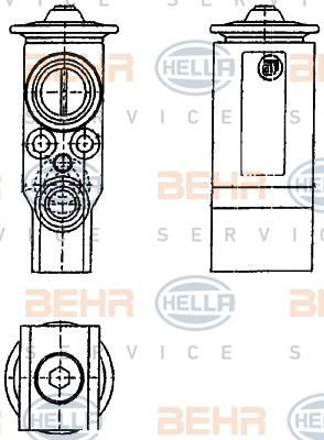 Hella 8UW 351 239-071 расширительный клапан, кондиционер на PEUGEOT 306 (7B, N3, N5)