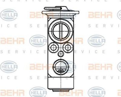HELLA Клапан кондиционера Valve MB C-Class (W203) 07- (8UW351239-401)