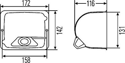 Hella 9BG 127 426-001 корпус, основная фара на FENDT Farmer