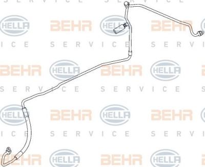 Hella 9GS 351 338-681 трубопровод высокого давления, кондиционер на PEUGEOT 407 (6D_)