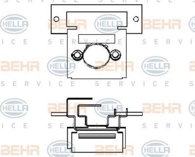 Hella 9ML 351 332-061 сопротивление, вентилятор салона на MAN F 90 Unterflur