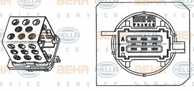 HELLA Резистор вентилятора отопителя CITR (9ml351332-241)