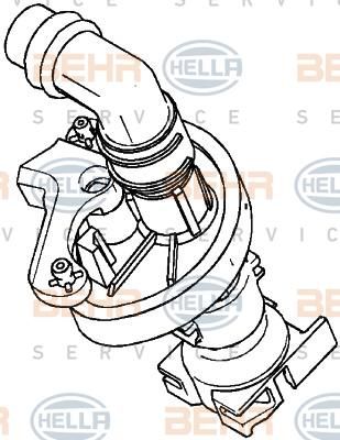 HELLA Кран радиатора отопителя MB (9XL351029-021)