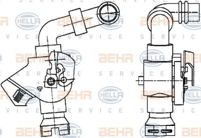 HELLA Регулирующий клапан охлаждающей жидкости (9XL351029-071)