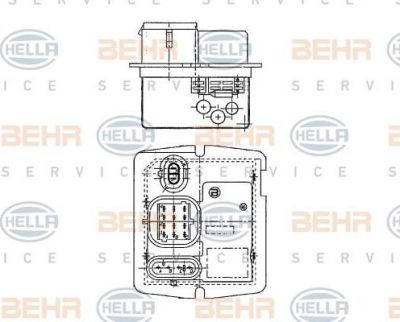 Hella 9XX 009 122-041 сопротивление, вентилятор салона на RENAULT KANGOO (KC0/1_)