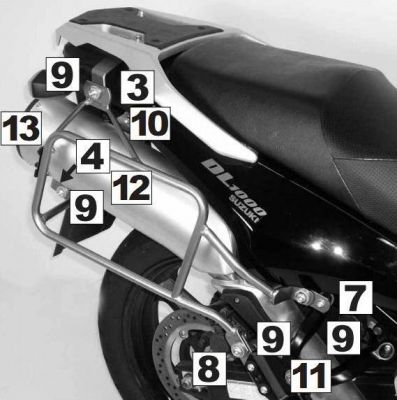HEPCO BECKER Крепеж кофра DL 1000 V-Strom (6503520 0001)