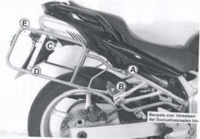 HEPCO BECKER Крепеж кофров боковой FZ6 05 (650.4506.00.09)