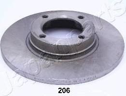 JapanParts DI-206 тормозной диск на TOYOTA COROLLA (KE)