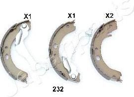 JAPANPARTS К-т колодок торм.ручной тормоз зад.Toyota COROLLA (_E11_) 2.0 D4d 02- (GF-232AF)