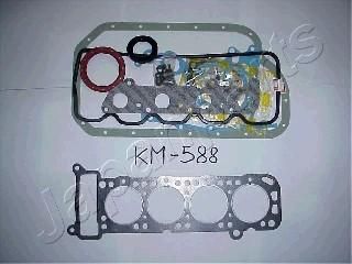 JapanParts KM-588 комплект прокладок, двигатель на HYUNDAI PONY седан (X-1)