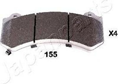 JapanParts PA-155AF комплект тормозных колодок, дисковый тормоз на NISSAN GT-R (R35)