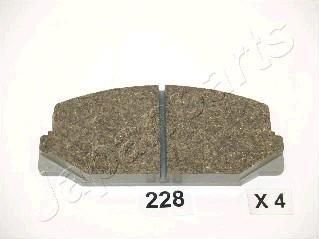 JapanParts PA-228AF комплект тормозных колодок, дисковый тормоз на TOYOTA CORONA Наклонная задняя часть (_T13_)