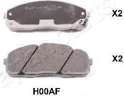 JapanParts PA-H00AF комплект тормозных колодок, дисковый тормоз на HYUNDAI H-1 Cargo (TQ)