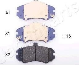 JAPANPARTS КОМПЛЕКТ ТОРМОЗНЫХ КОЛОДОК, ДИСКОВЫЙ ТОРМОЗ (PA-H15AF)