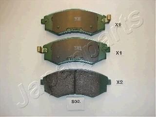 JapanParts PA-S02AF комплект тормозных колодок, дисковый тормоз на SSANGYONG REXTON (GAB_)
