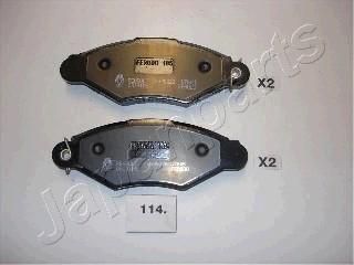JAPANPARTS Комплект тормозных колодок, диско (PA114AF)