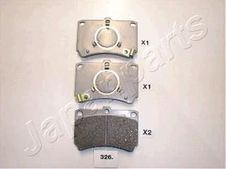 JAPANPARTS Комплект тормозных колодок, диско (PA326AF)