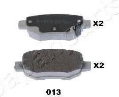 JapanParts PP-013AF комплект тормозных колодок, дисковый тормоз на CHERY TIGGO