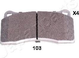 JapanParts PP-103AF комплект тормозных колодок, дисковый тормоз на NISSAN GT-R (R35)