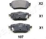 JapanParts PP-107AF комплект тормозных колодок, дисковый тормоз на NISSAN QASHQAI (J11, J11_)