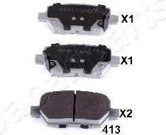 JapanParts PP-413AF комплект тормозных колодок, дисковый тормоз на HONDA LEGEND IV (KB_)