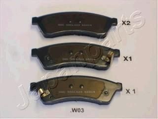 JAPANPARTS Комплект тормозных колодок, диско (PP-W03AF)