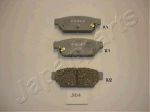 JAPANPARTS Комплект тормозных колодок, диско (PP504AF)