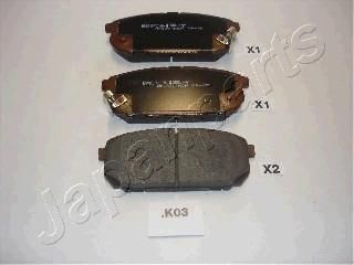 JAPANPARTS Комплект тормозных колодок, диско (PPK03AF)