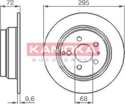KAMOKA 1031104 тормозной диск на VOLVO C70 I купе