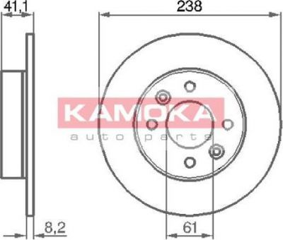 KAMOKA 103140 тормозной диск на RENAULT RAPID фургон (F40_, G40_)