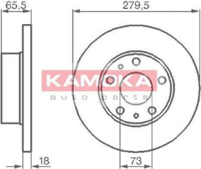 KAMOKA 1031516 тормозной диск на PEUGEOT BOXER автобус (230P)