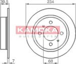 KAMOKA 1031580 тормозной диск на NISSAN 100 NX (B13)