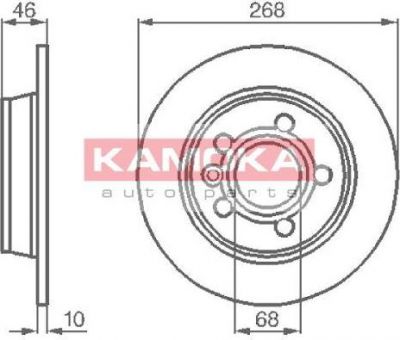 KAMOKA 1031694 тормозной диск на SEAT ALHAMBRA (7V8, 7V9)