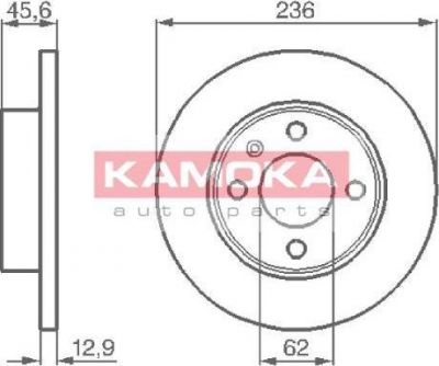 KAMOKA 1031750 тормозной диск на SKODA FELICIA I Fun (797)