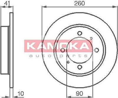 KAMOKA 1031772 тормозной диск на MITSUBISHI CARISMA седан (DA_)