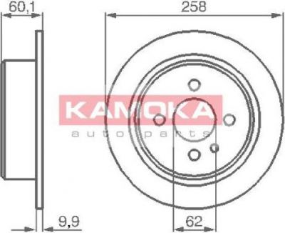 KAMOKA 103186 тормозной диск на 3 (E30)