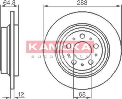 KAMOKA 1032158 тормозной диск на VOLVO XC70 CROSS COUNTRY