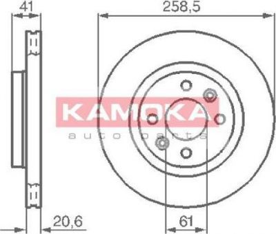 KAMOKA 1032192 тормозной диск на RENAULT LOGAN I универсал (KS_)