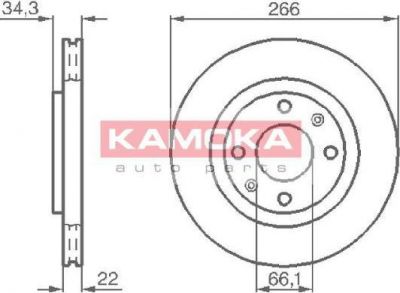 KAMOKA 1032280 тормозной диск на PEUGEOT PARTNER фургон (5)