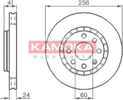 KAMOKA 103412 тормозной диск на OPEL KADETT E кабрио (43B_)