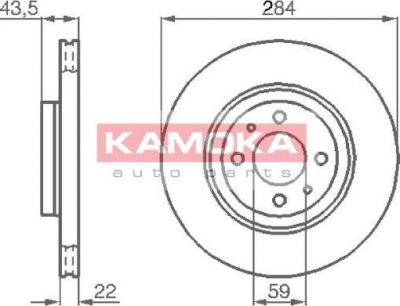 KAMOKA 103440 тормозной диск на FIAT STILO (192)