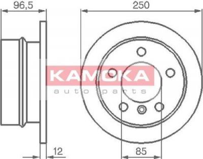 KAMOKA 103454 тормозной диск на VW LT 28-46 II c бортовой платформой/ходовая часть (2DC, 2DF, 2