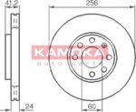 KAMOKA 1036808 тормозной диск на OPEL ASTRA G универсал (F35_)