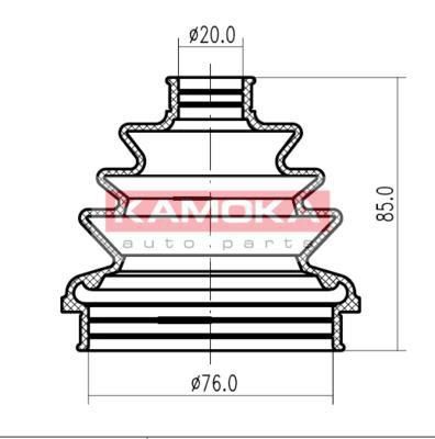 KAMOKA 1146252 пыльник, приводной вал на OPEL KADETT E фургон (37_, 47_)