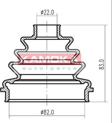 KAMOKA 1147082 пыльник, приводной вал на OPEL KADETT E Combo (38_, 48_)