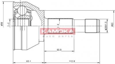 KAMOKA 6152 шарнирный комплект, приводной вал на PEUGEOT J5 автобус (290P)