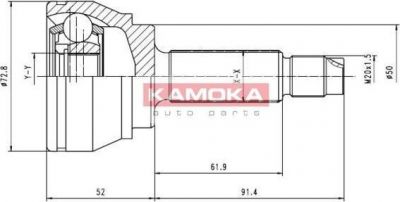 KAMOKA 6168 шарнирный комплект, приводной вал на FORD ESCORT IV (GAF, AWF, ABFT)