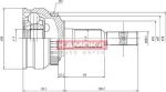 KAMOKA 6200 Шарнирный комплект, приводной вал