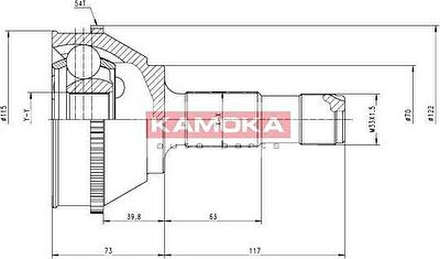 KAMOKA 6508 Шарнирный комплект, приводной вал