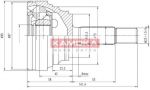 KAMOKA 6600 шарнирный комплект, приводной вал на RENAULT CLIO I (B/C57_, 5/357_)